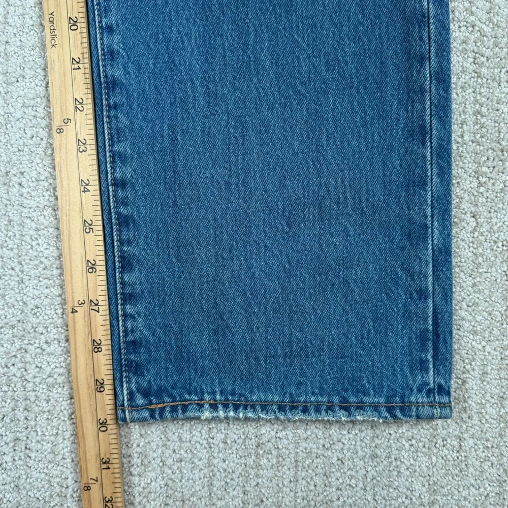 Levi's 501 Mens 34x30 150th Anniversary Distressed Straight Leg Denim Blue Jeans